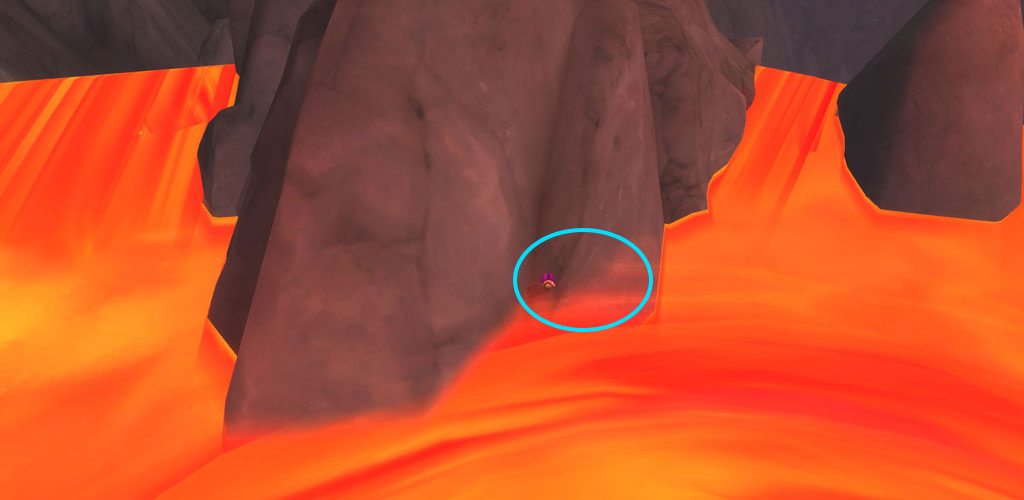Pedra para sair da lava.